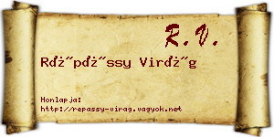 Répássy Virág névjegykártya